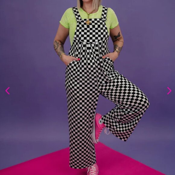 Alora Eden RULE BREAKER CHECKERED OVERALLS - Picture 5 of 9